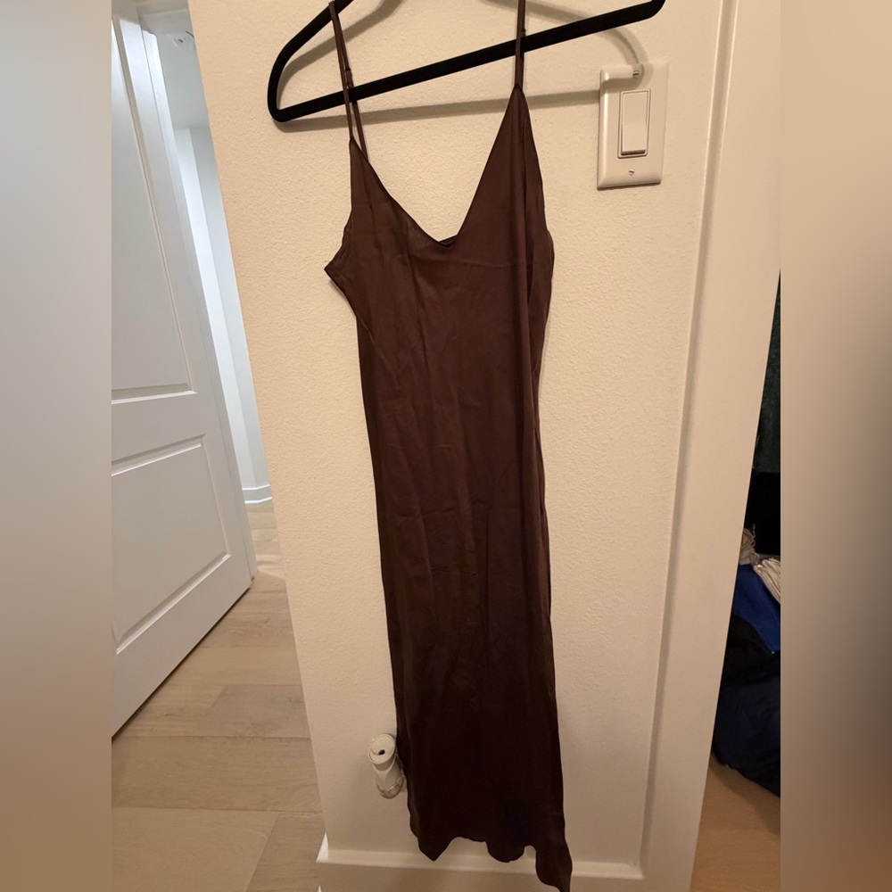 Nili Lotan Brown Midi Dress
